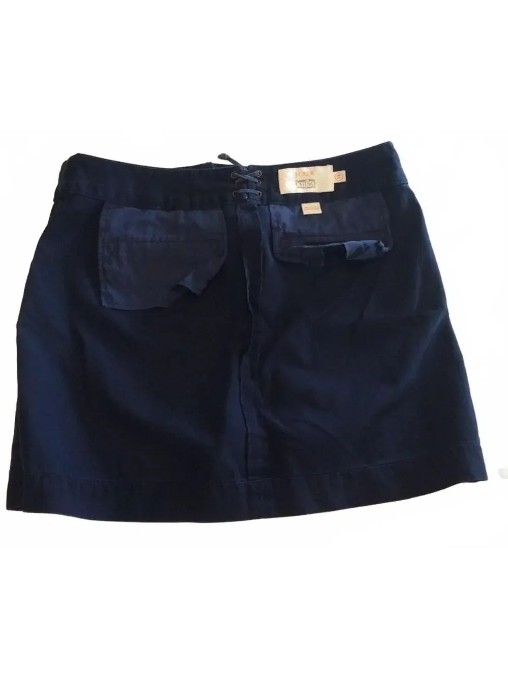 J. Crew Nautical Sailor Style Navy Blue Chino Mini skirt Sz 12